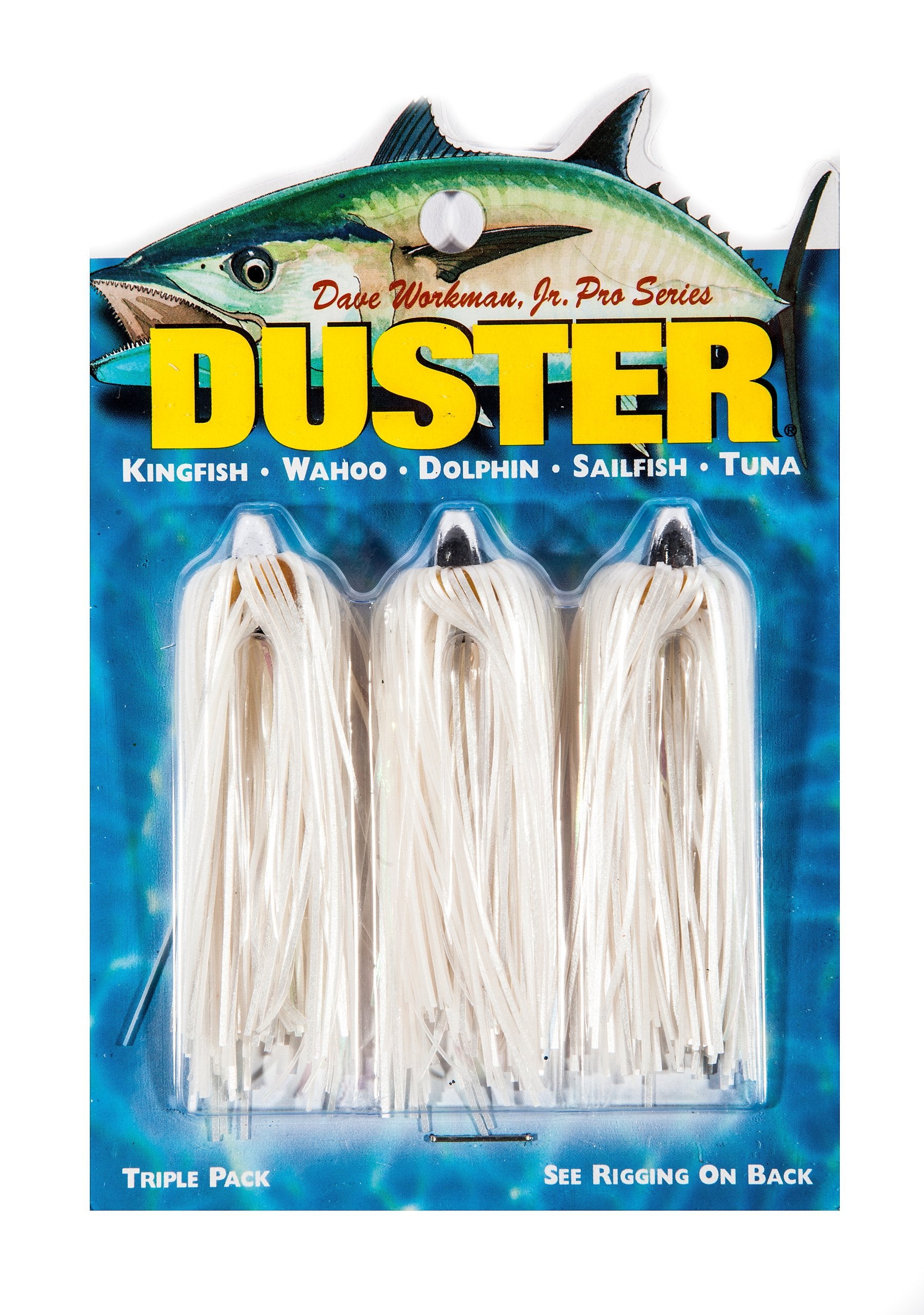 Boone Duster Lures close-up pearl mylar finish emphasizes reflective shine for bites