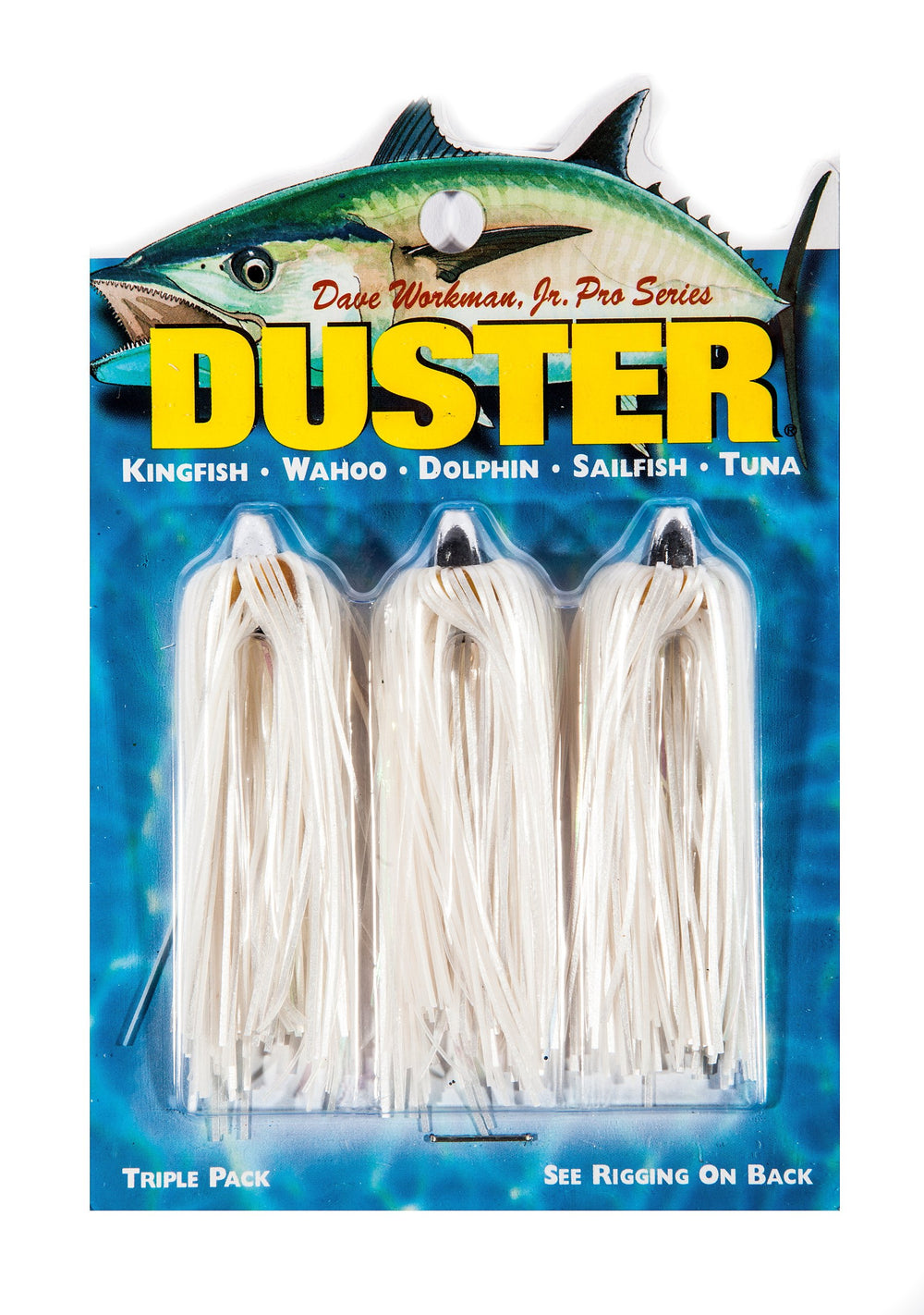 Boone Duster Lures close-up pearl mylar finish emphasizes reflective shine for bites
