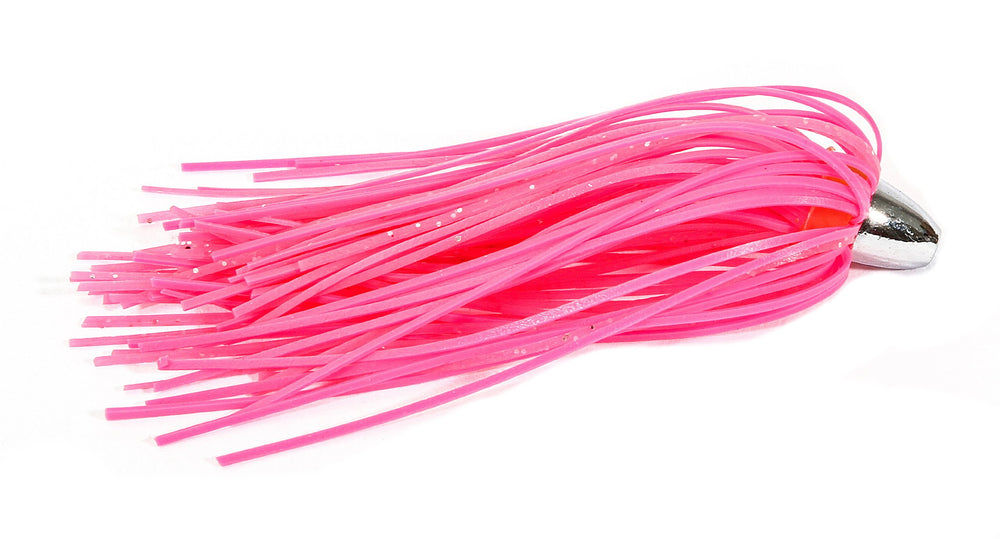 Boone Duster Lures Pack 3 Lt Pink Sparkle on water, ideal for live bait setups.