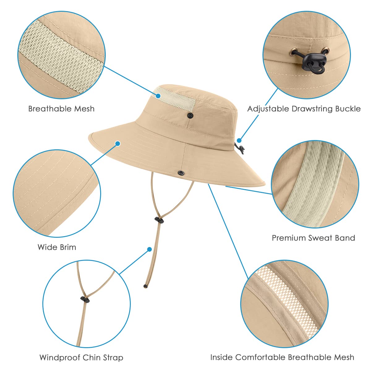 Rear adjustable elastic drawstring on hat