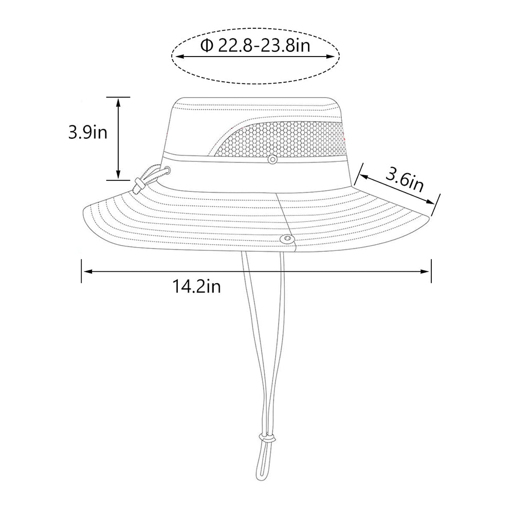 Light grey Boonie Hat - side view