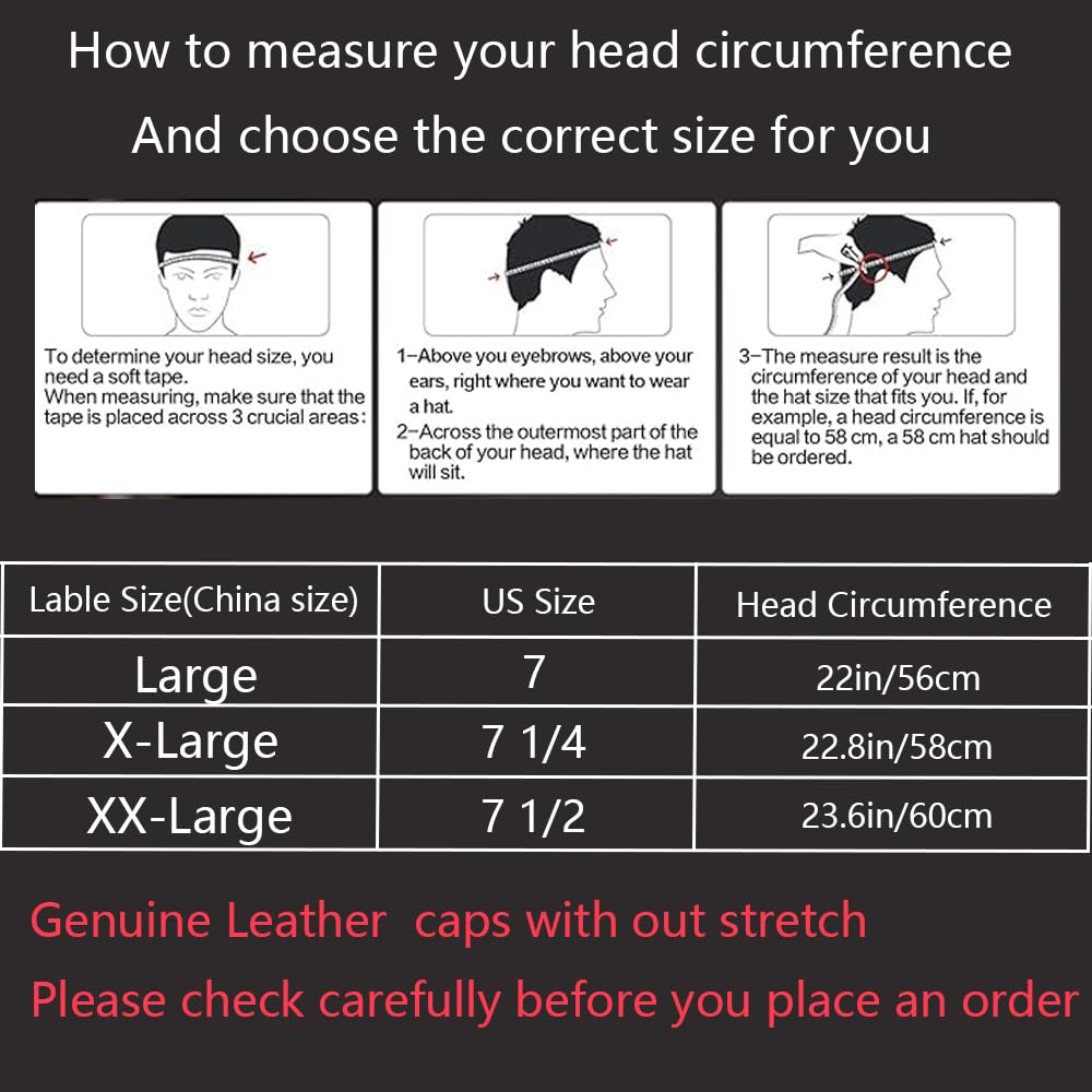 BOONJOVIA men's newsboy cap leather side view highlights durable stitching