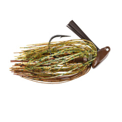 Booyah Bankroll Jig uses a stand-up design to prop upright on the bottom for better contact.