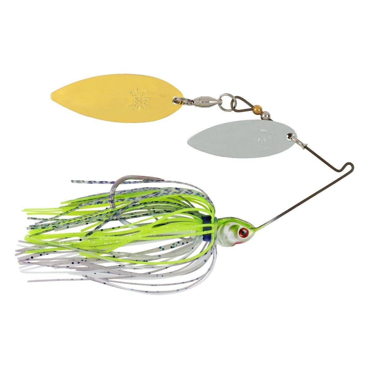Booyah Covert Finesse spinnerbait with dual Colorado blades attracts bass in dirty water