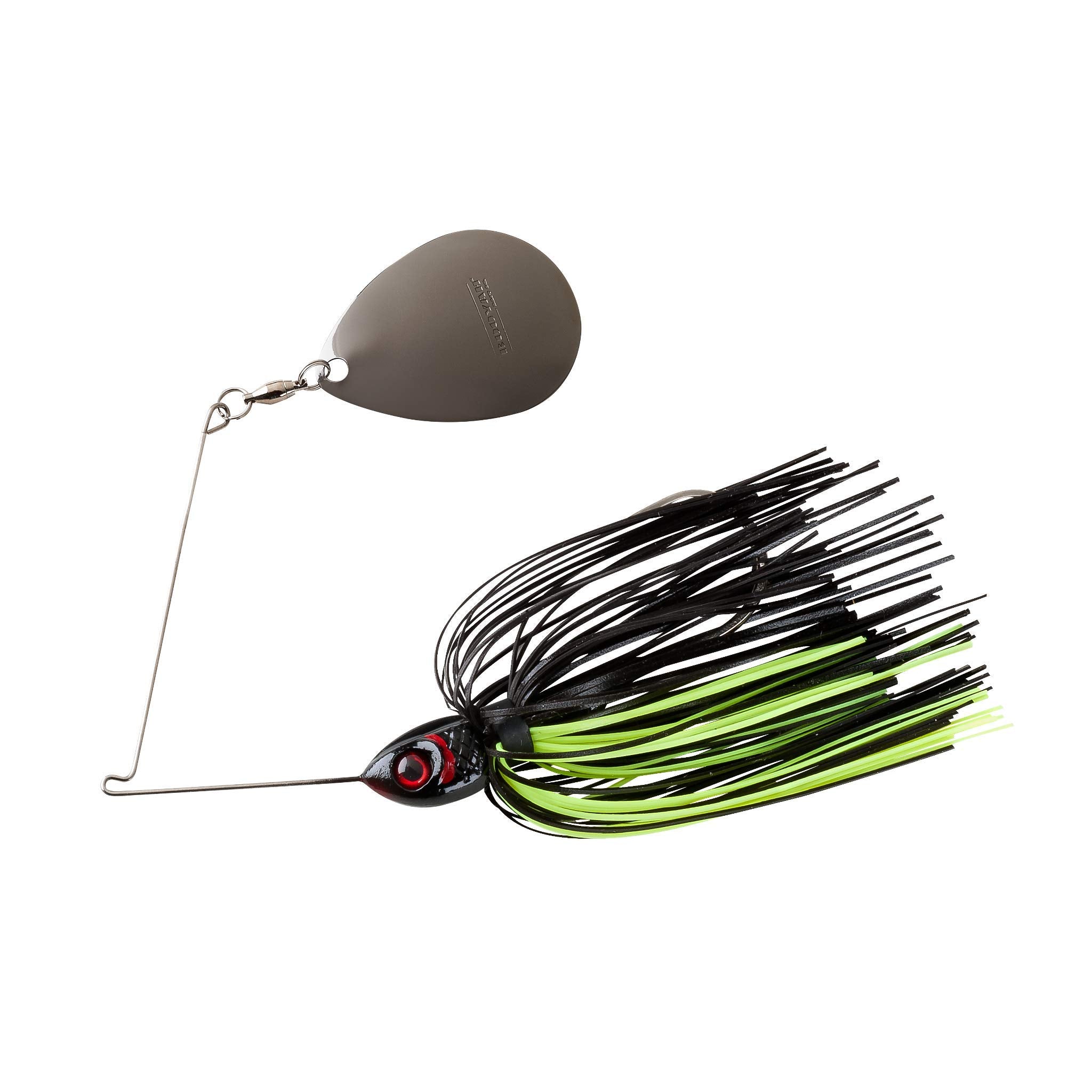 Booyah Moontalker spinner-bait lure in black chartreuse boosts night fishing visibility