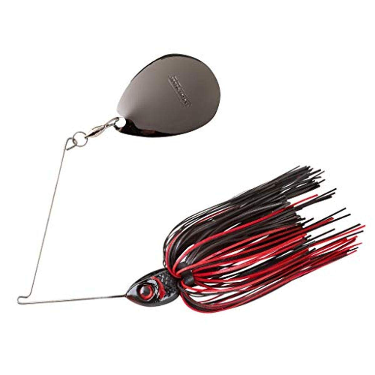 Booyah MoonTalker spinner lure with black nickel blade for night fishing vibrations.