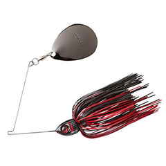 Booyah MoonTalker spinner lure with black nickel blade for night fishing vibrations.