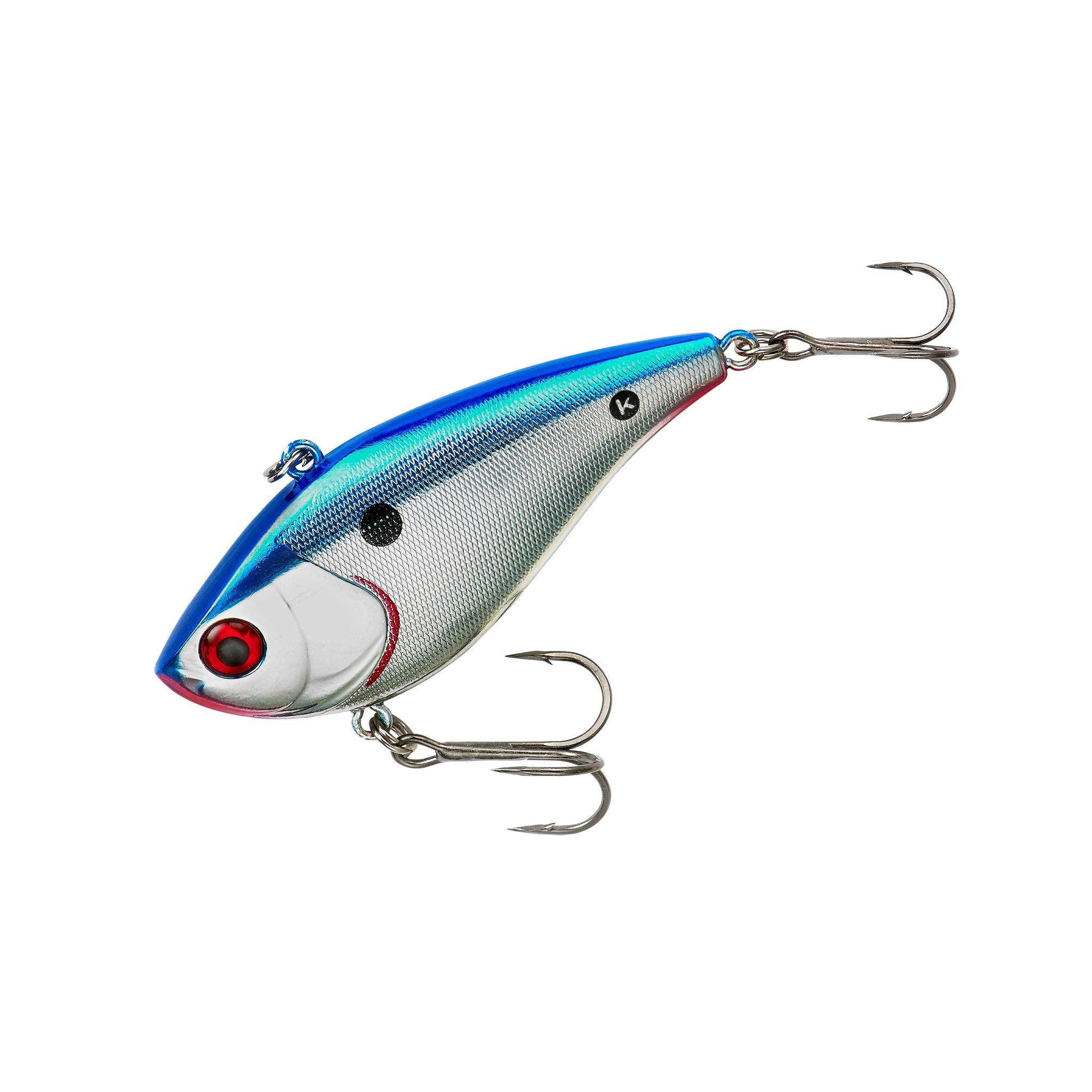 Booyah One Knocker Blue Shiner front view with subtle rattle for bite-shy bass