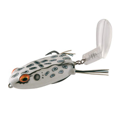 Booyah ToadRunner Jr Albino Frog 3in front view demonstrates lifelike motion to attract bass