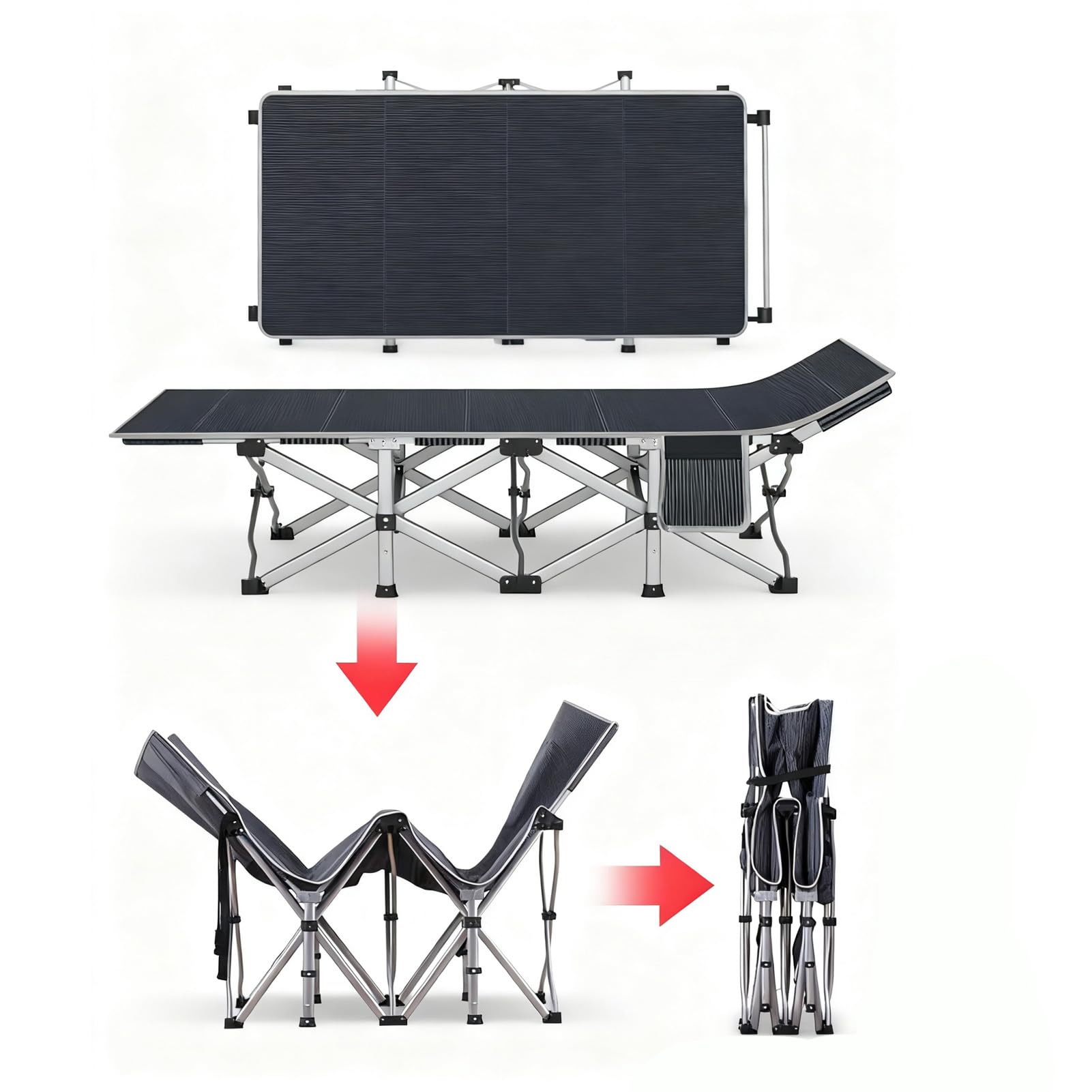 bop compact folded bed with handbag ready for travel