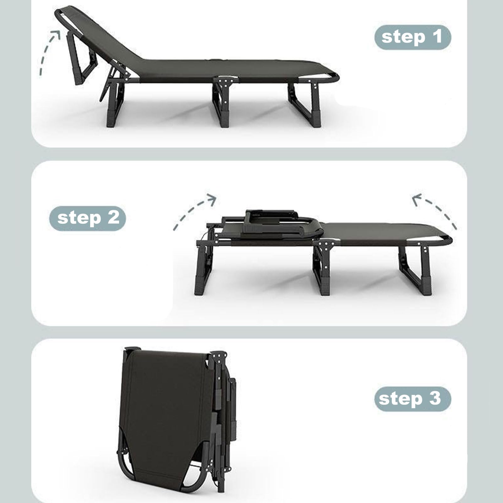 Bop cot designed for outdoor relaxation on pool, patio, or deck.