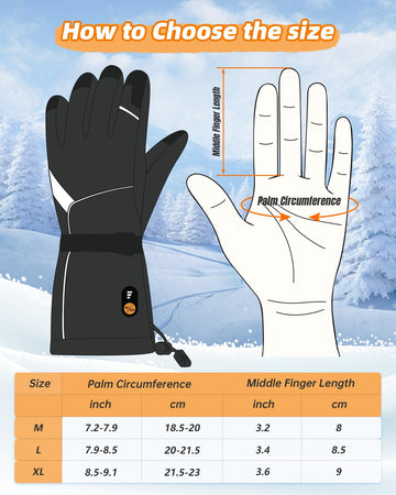 Bopoid heated gloves adjustable cuff seals warmth during windy commutes and snow shoveling.