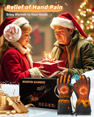 Bopoid heated gloves battery pack detail highlights long-lasting heat hours