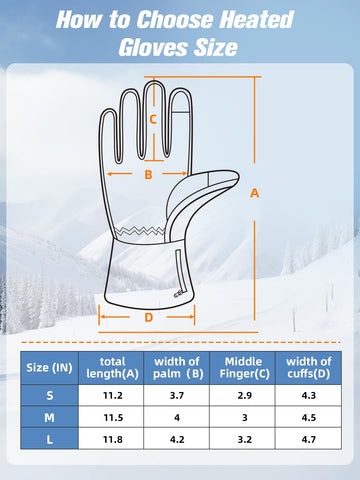 Bopoid heated gloves liners packaging gift-ready set includes batteries and charger