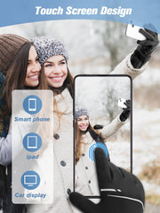 Bopoid heated gloves liners touch-screen thumb detail enabling device use