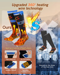 Bopoid heated socks 5-layer fabric design for warmth and durability