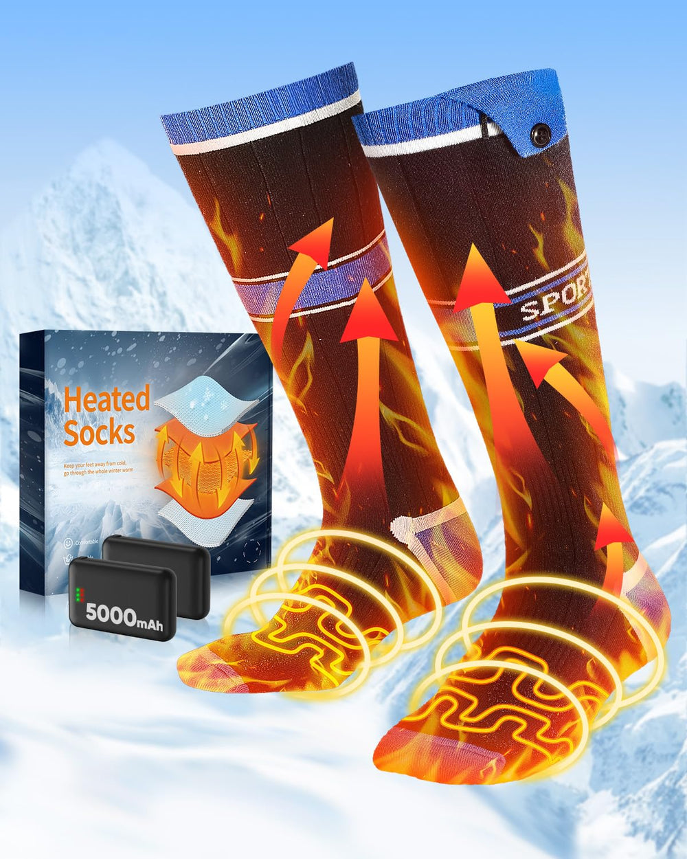 Bopoid heated socks with app control setup for precise outdoor warmth and easy adjustment.