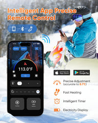 Bopoid heated socks battery charging view shows dual-ended charging for long treks.