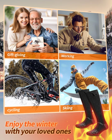 Bopoid heated socks are ideal for outdoor use in cold weather and winter adventures.