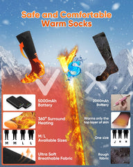 Bopoid heated socks washable design for easy care after outdoor use