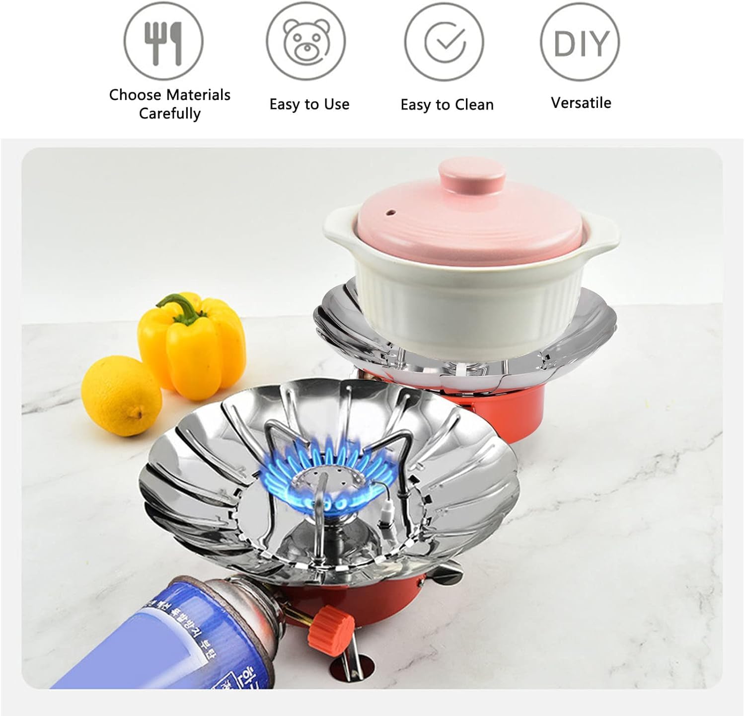 BORD ABSTRACT compact travel case keeps stove and accessories organized.