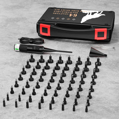 Kit includes 64 adapters for calibers from .17HMR to 12GA