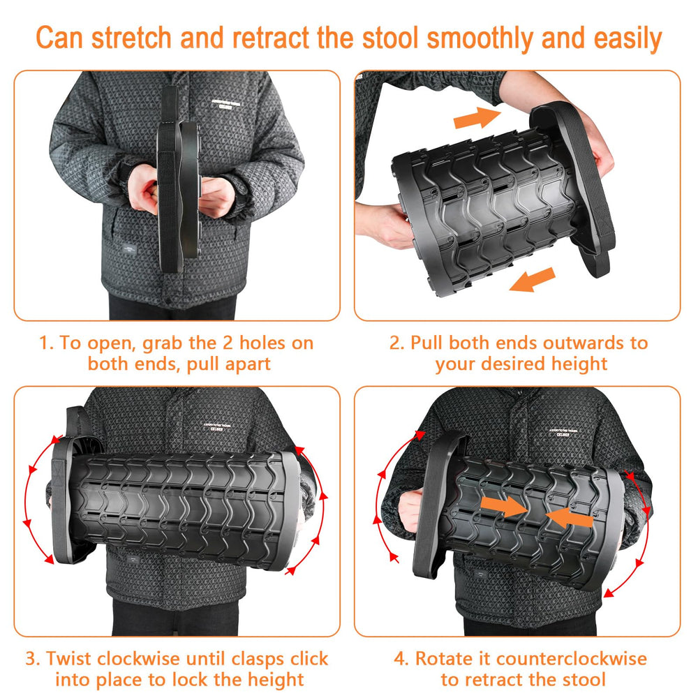 Boreeman collapsible stool self-open prevention highlights safe setup during outdoor activities