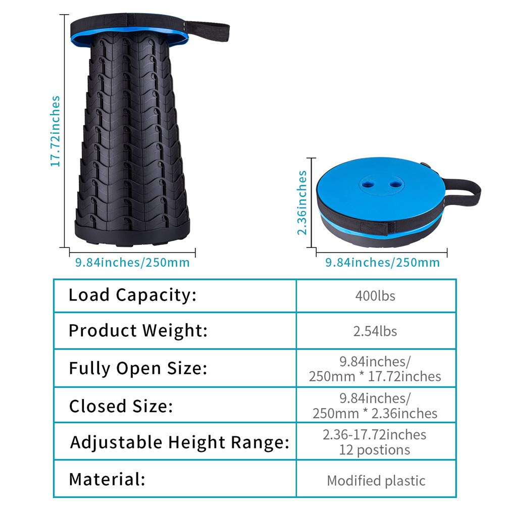 Boreeman folding stool with carrying strap enables easy outdoor transport.