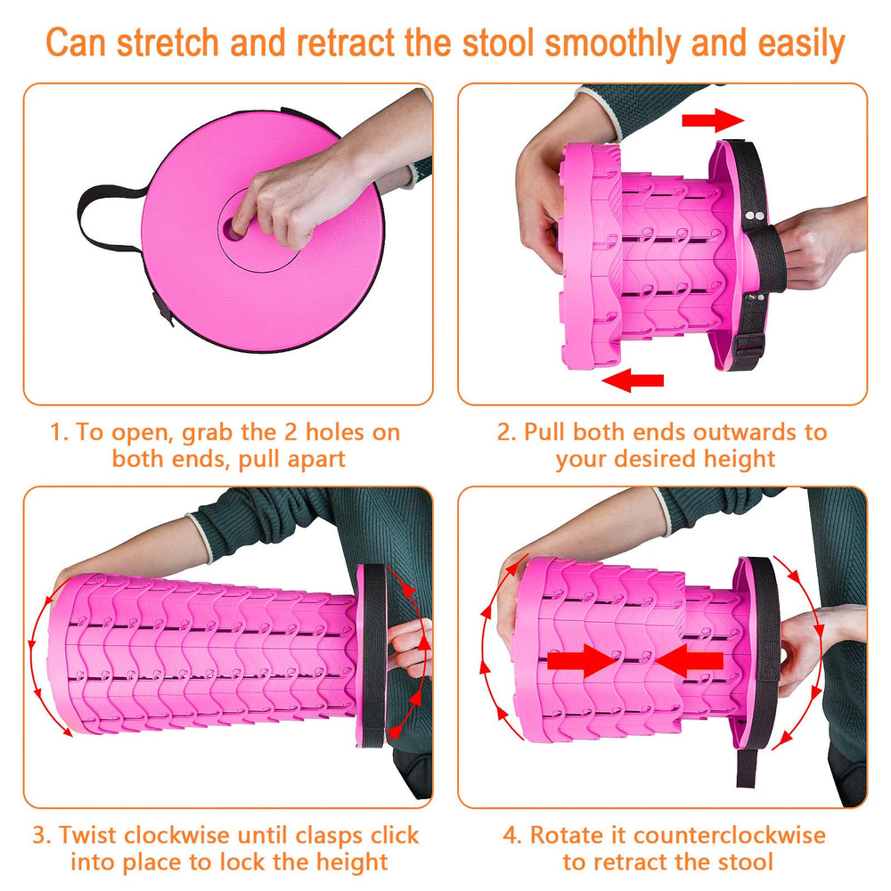 Boreeman pink durable-structure emphasizes load capacity and tilt resistance for rugged outdoor use
