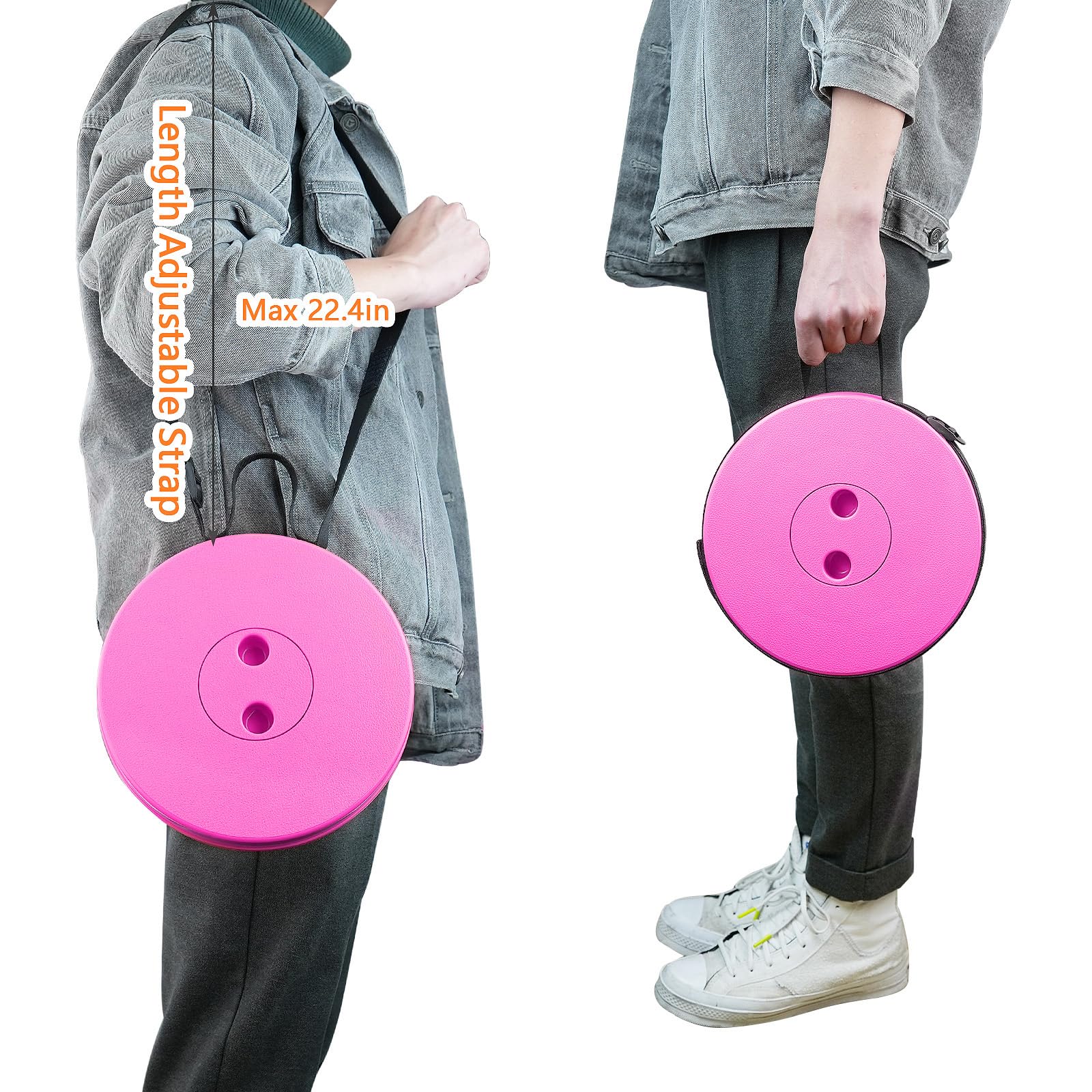 Boreeman pink use-scenarios demonstrates versatile seating from camping to backyard BBQ