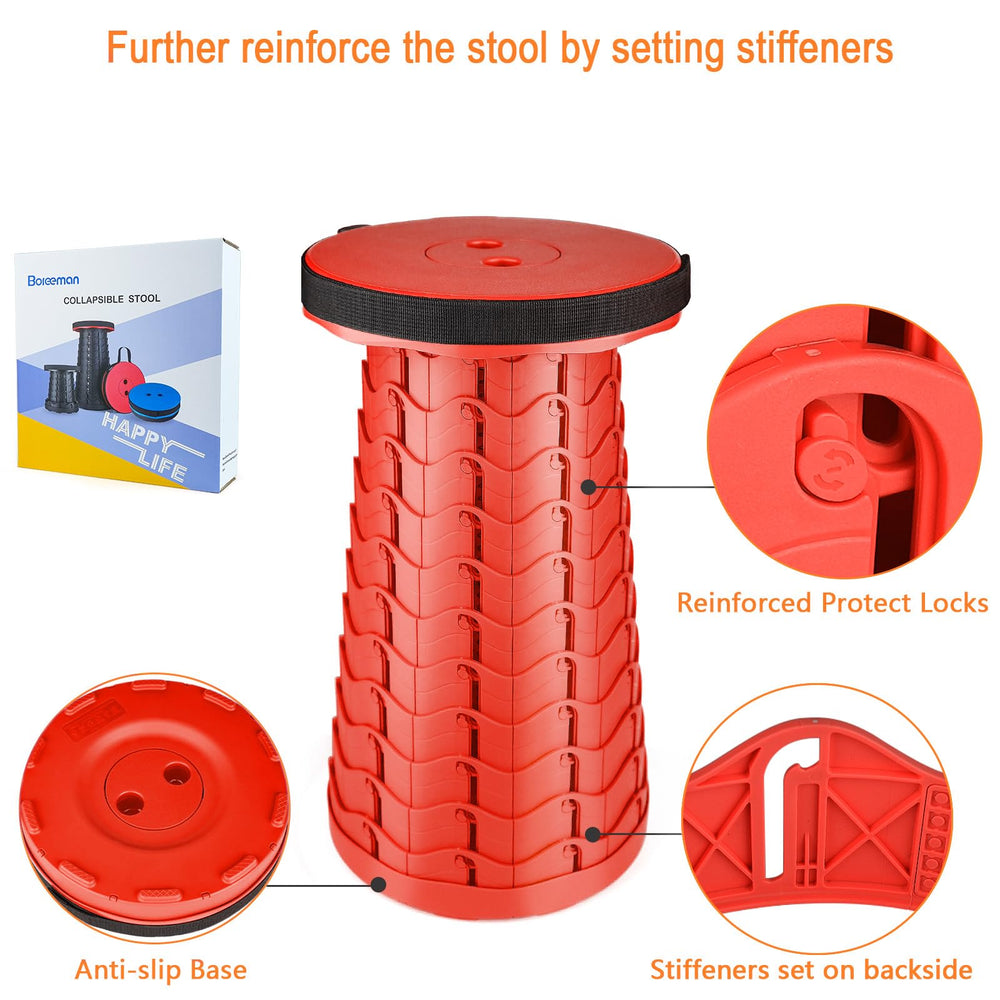Boreeman stool side reinforcement visible, improving stability during use.
