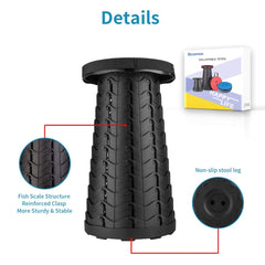 Boreeman stool showing tilt-resistant sidewall stability on uneven ground
