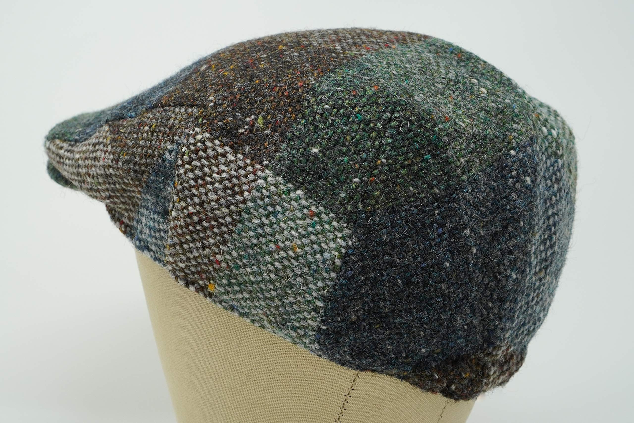 Galway patchwork tweed cap packed for travel and easy care