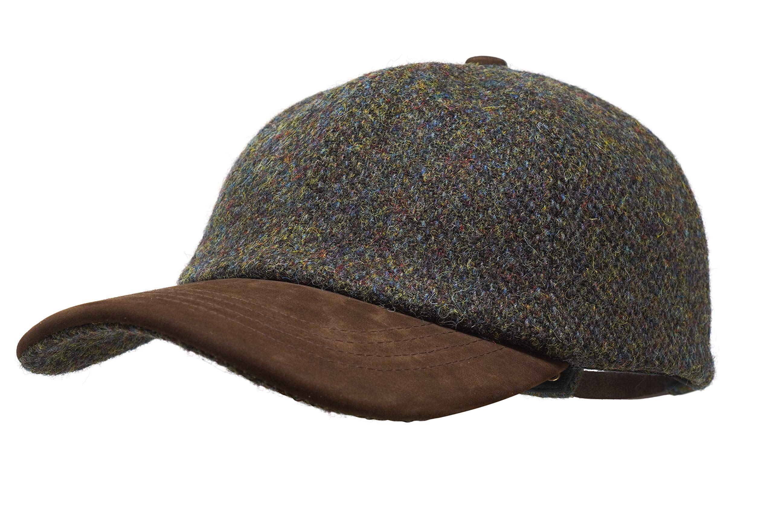 Borges & Scott Munro cap front view shows Harris Tweed for refined outdoor style