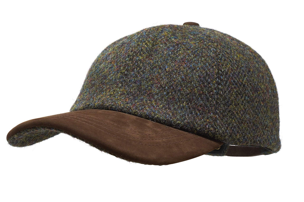 Borges & Scott Munro cap front view shows Harris Tweed for refined outdoor style
