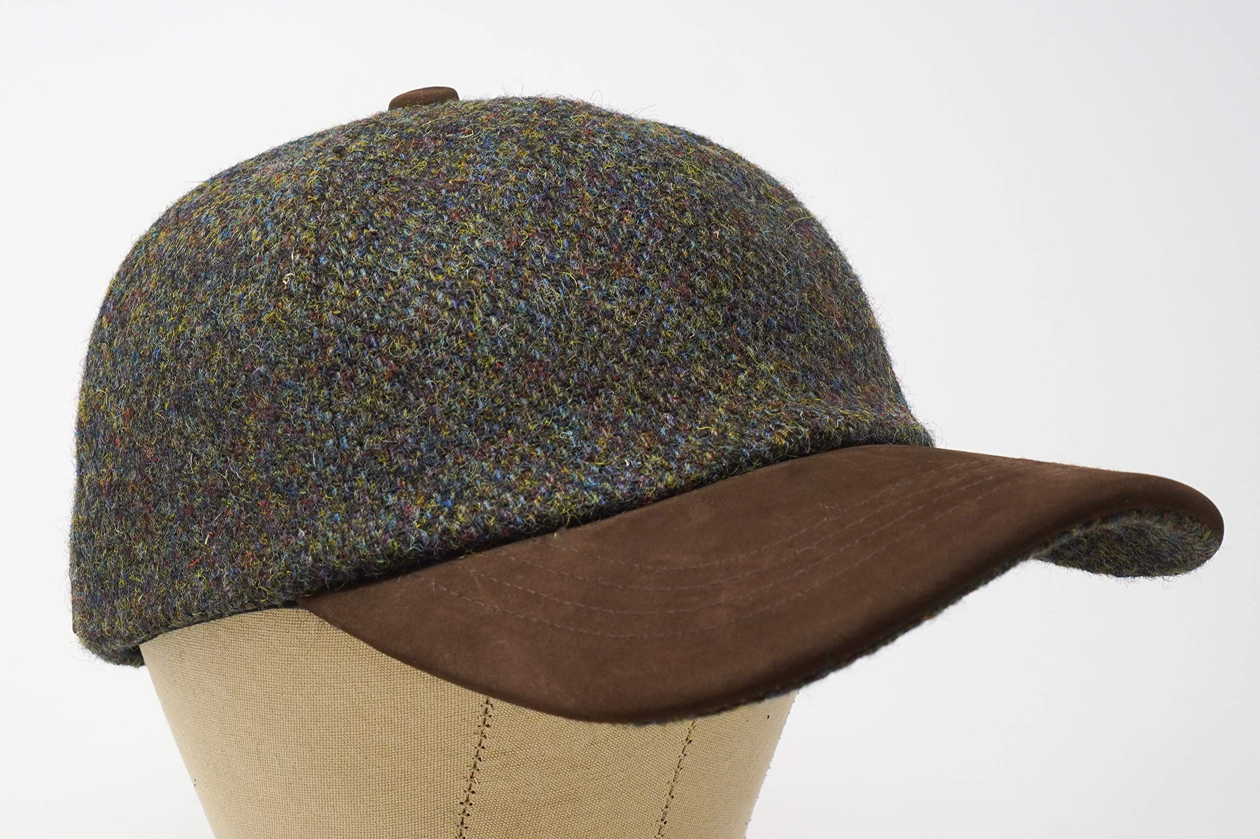 Borges & Scott Munro cap side view highlighting nubuck leather and classic fit