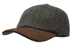 Borges & Scott Munro cap front view with Harris Tweed for weather-ready style.