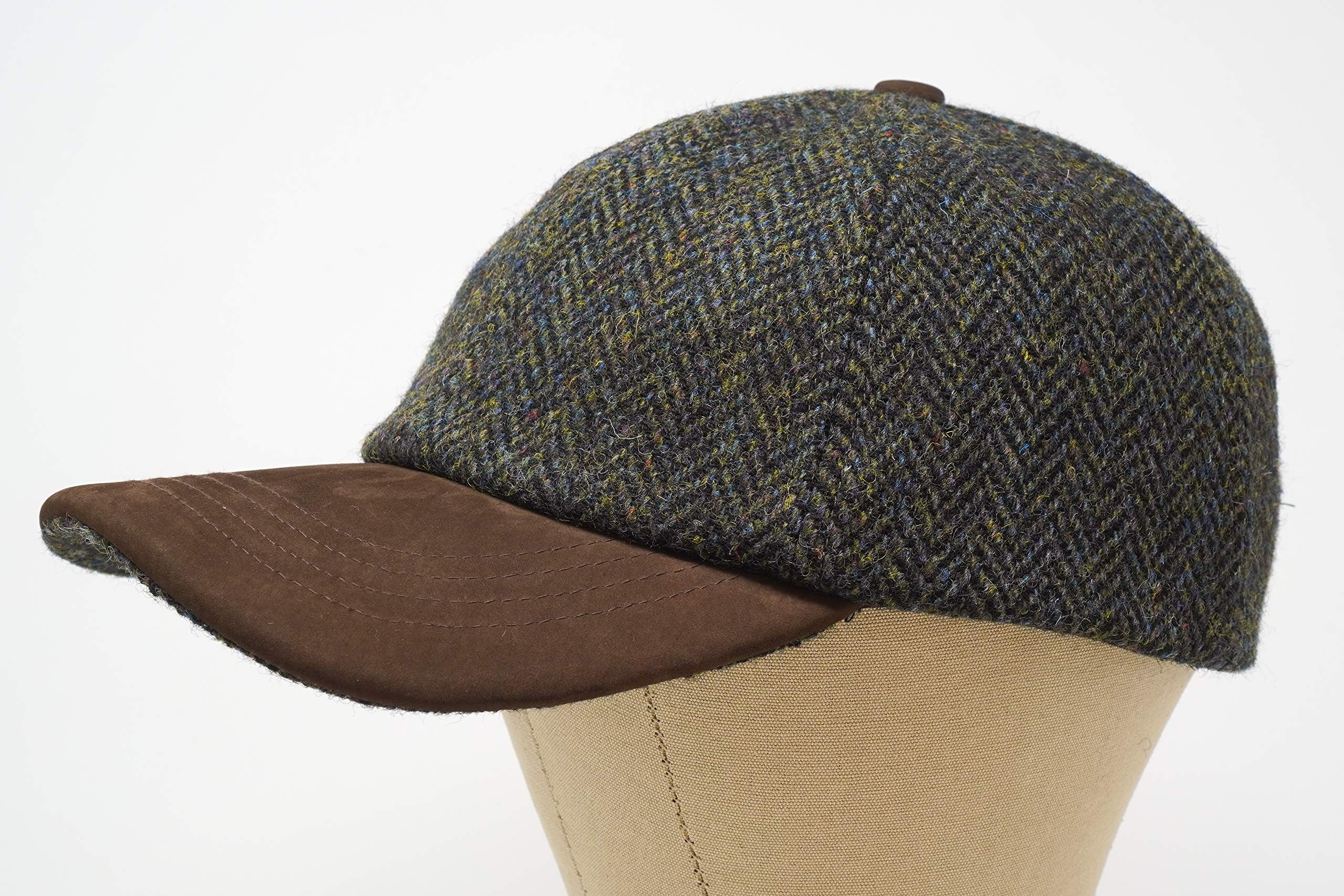 Munro cap nubuck leather with adjustable buckle for comfortable fit by Borges & Scott.