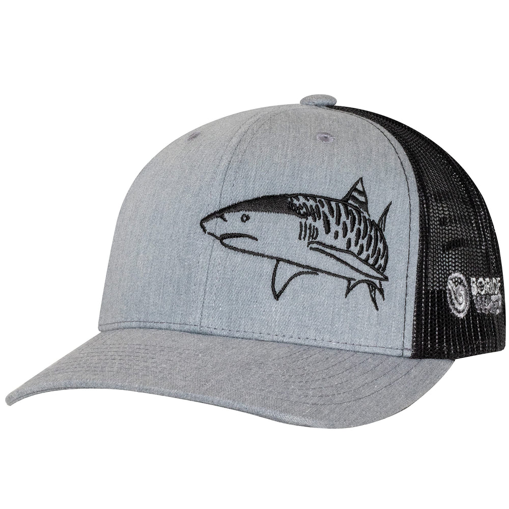 Born of Water tiger shark trucker hat USA decoration for dive enthusiasts