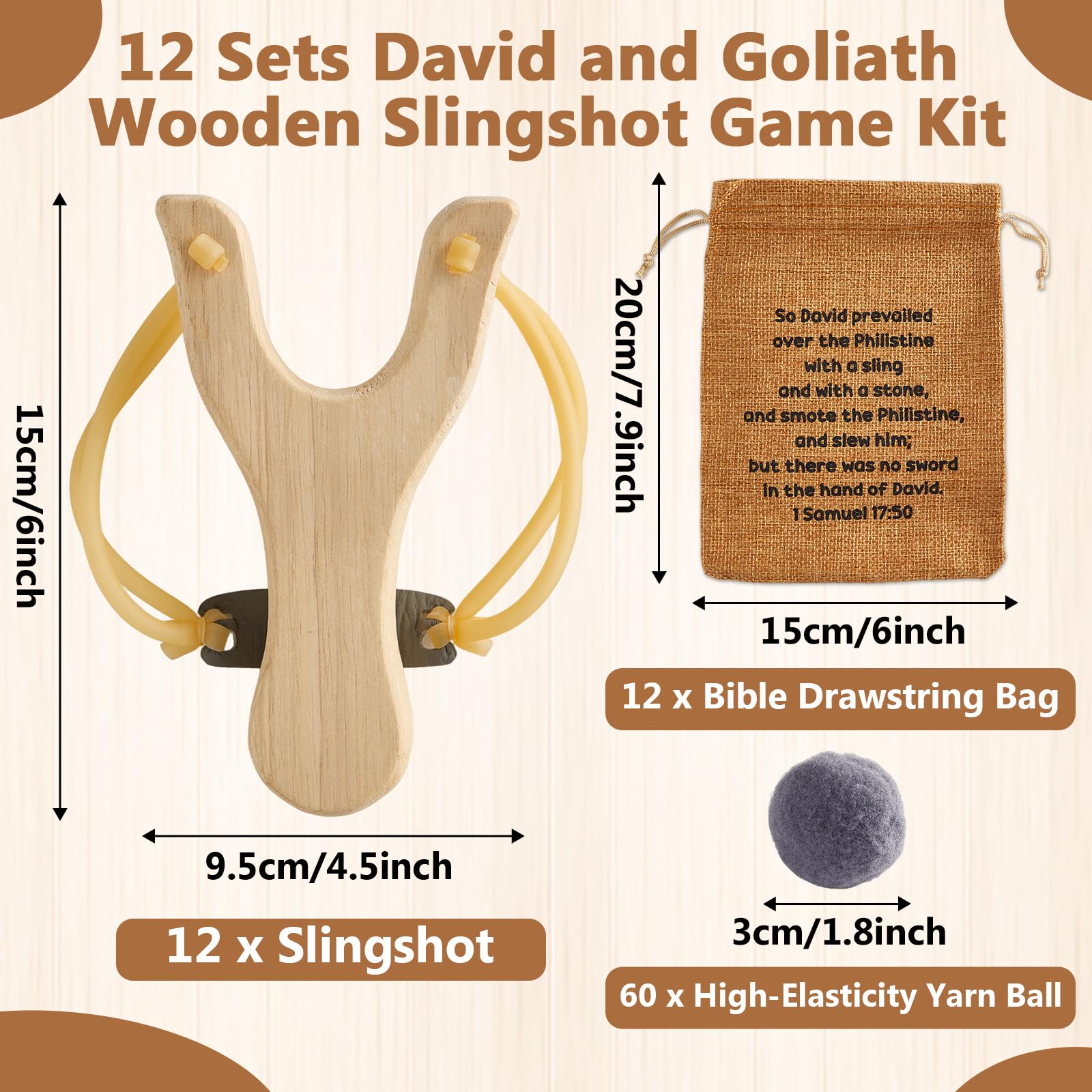 Bornerwhite Bible drawstring bag shown for party décor and storage.