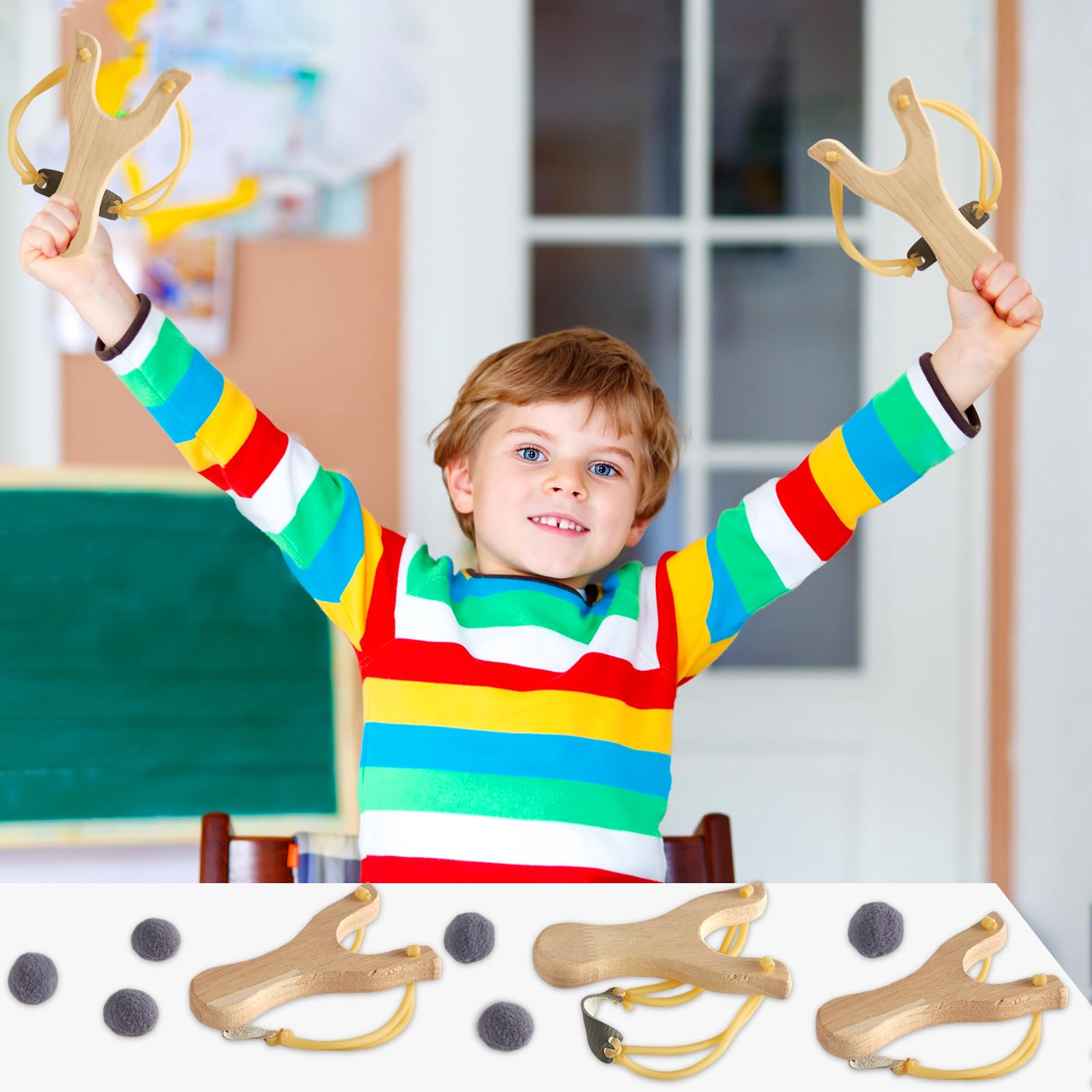 Bornerwhite natural wood slingshot ready for durable, long-lasting use.