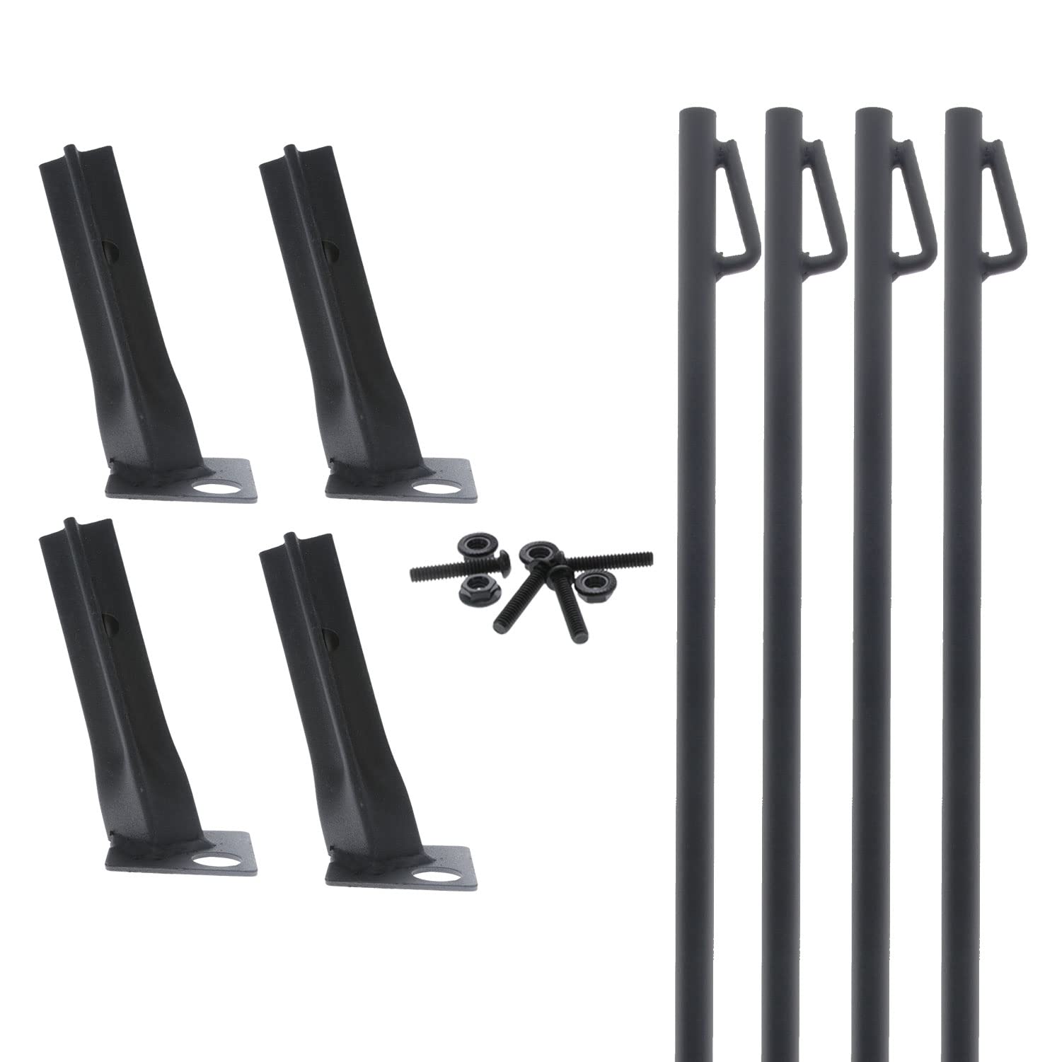 Boss Buck feeder leg stake kit packs compact, lightweight components for easier transport.