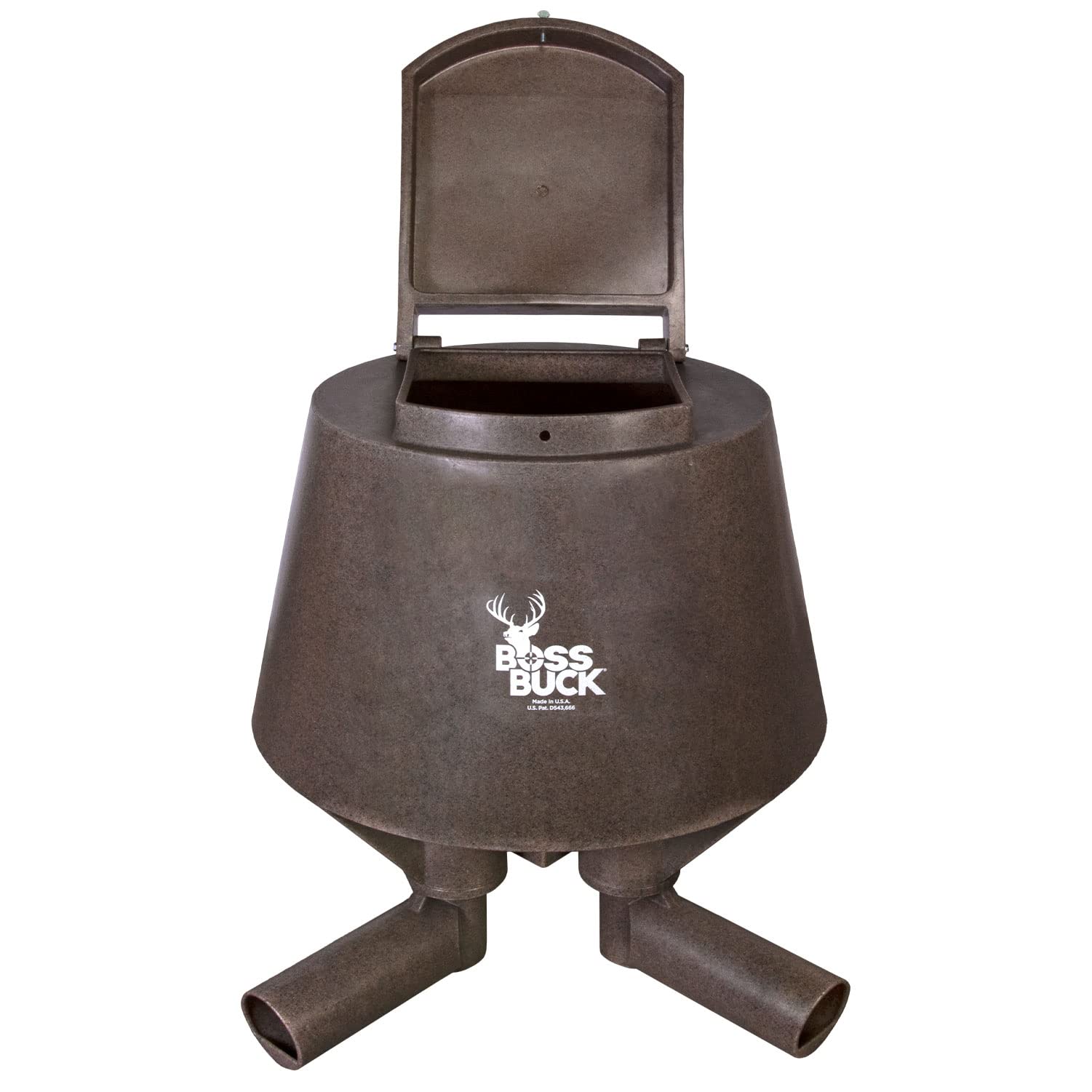 Boss Buck post feeder in rotomolded plastic for durable outdoor use