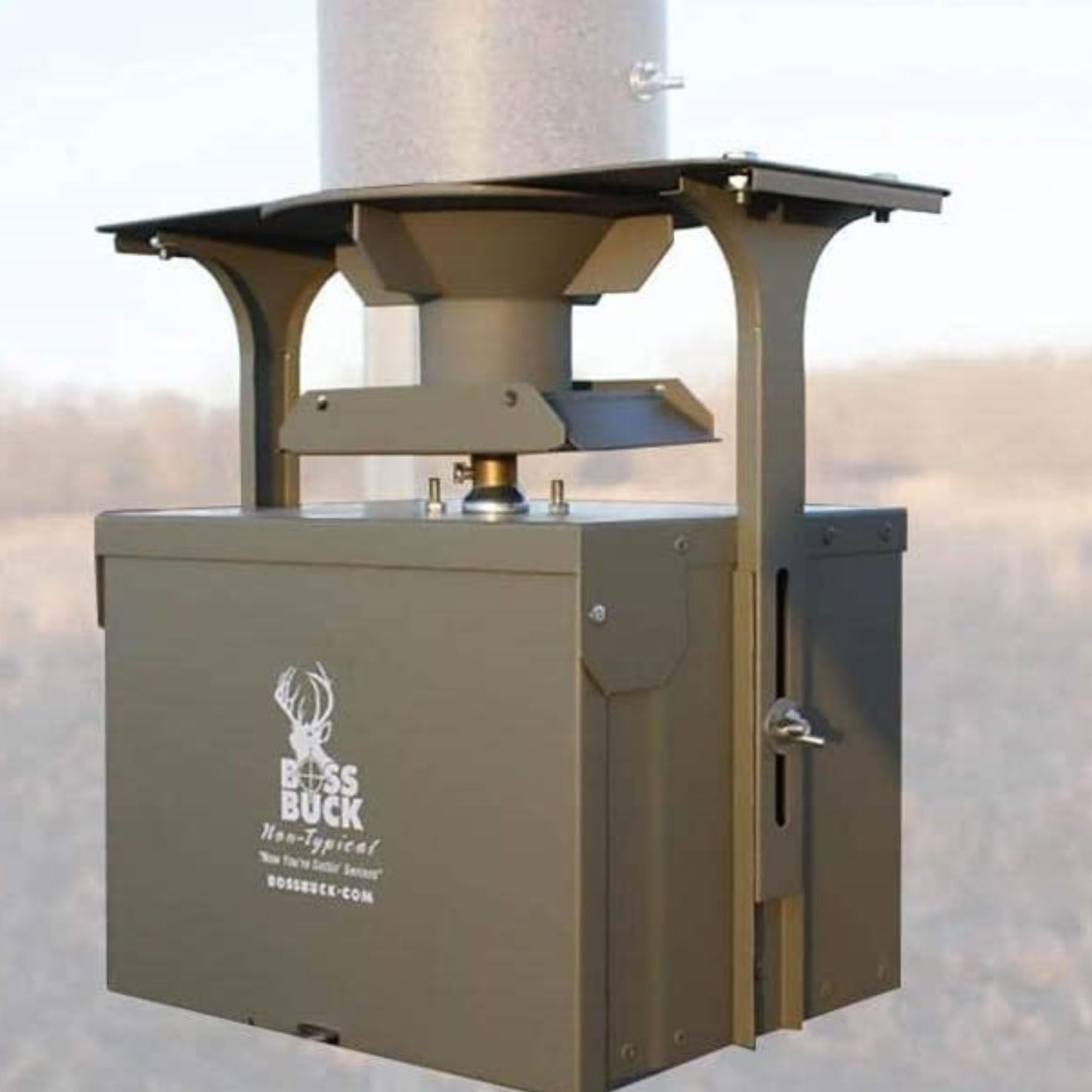 Boss Buck solar panel positioning optimizes sunlight for daily operation.