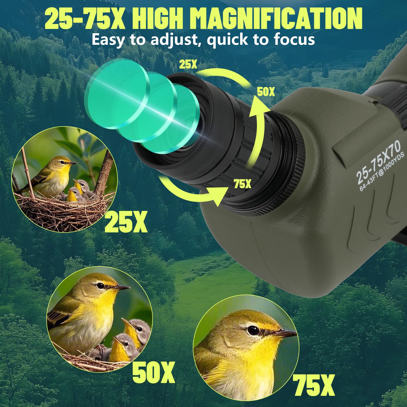 BOSTRON spotting scope floats and remains accessible in wet environments.