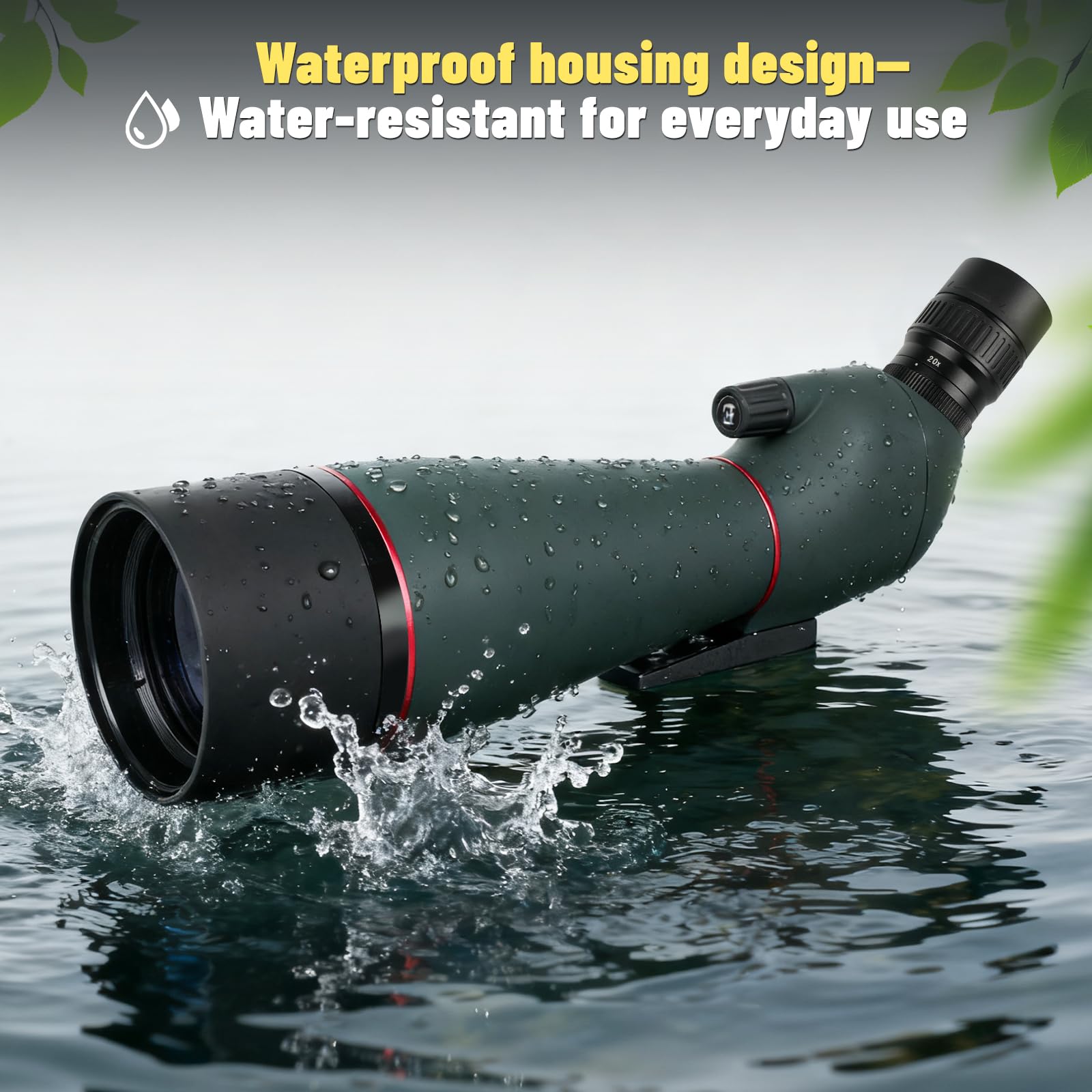 BOSTRON lens hood reduces glare for comfortable viewing outdoors