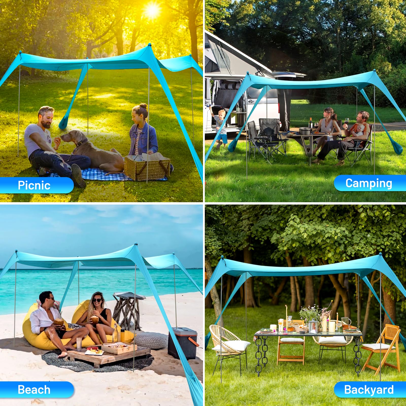 BOTINDO water-resistant fabric with UPF 50+ protection for sunny days.