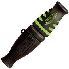 Close-up of Bottleneck Deer Grunt Call showing compact design and soft rubber body