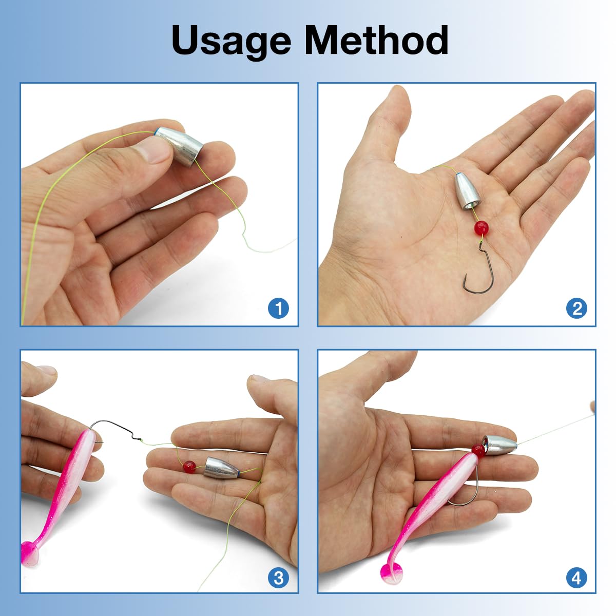Bottom arc design and circular beads on bullet sinkers