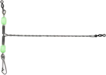 Bottom fishing rigs wire trace 10 piece set with swivels